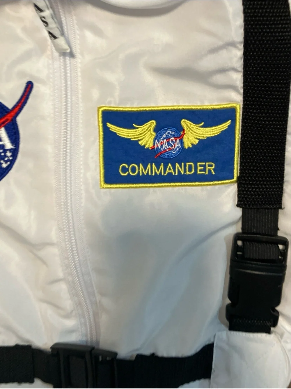 Child White NASA Commander Space Suit Costume